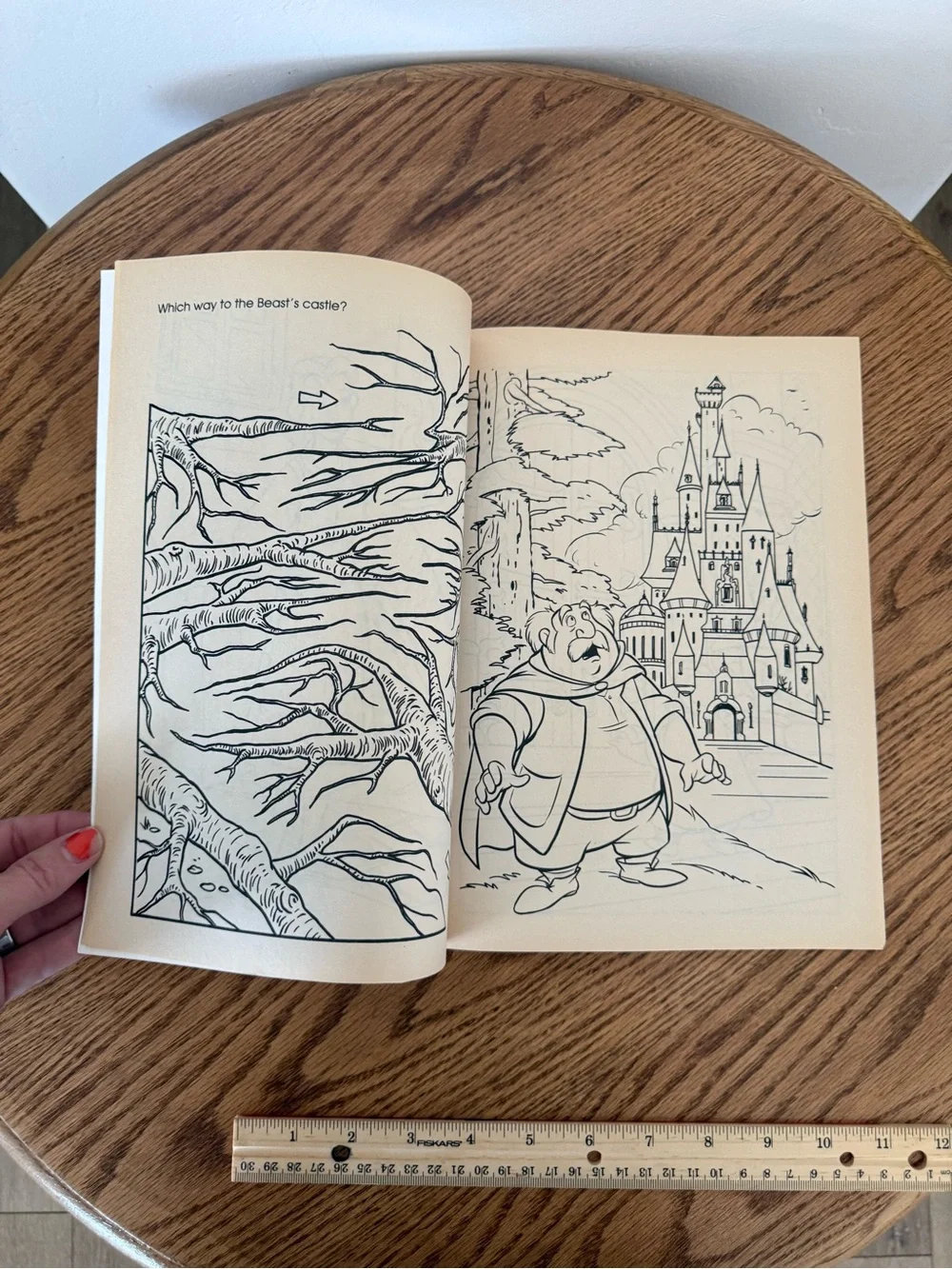 Vintage 1991 Disney Beauty and the Beast big color and activity book. Never used